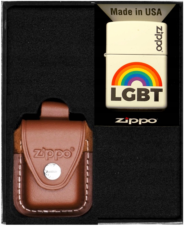 Zestaw Zippo Zapalniczka White Lgbt prezentowy*nr2