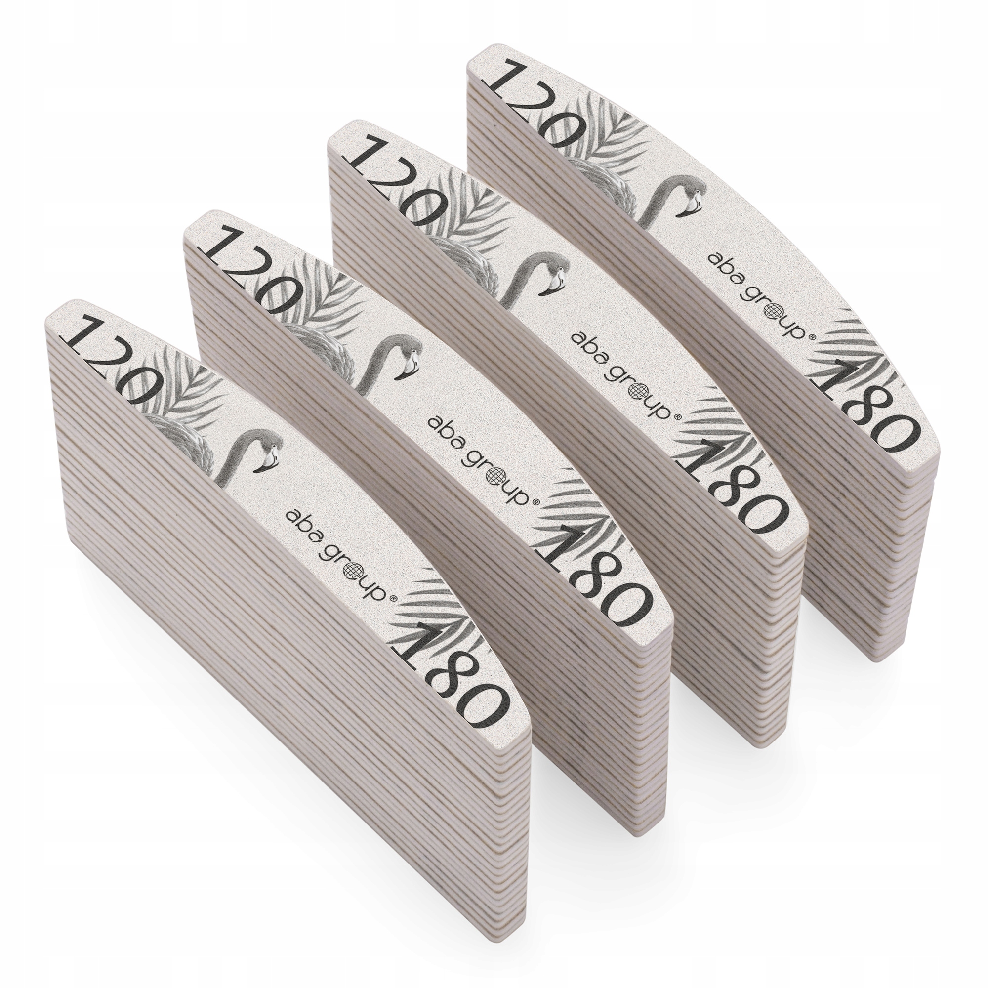 pilník na nehty 120/180 Manikúra Half-Moon Standard Aba Group 100 kusů