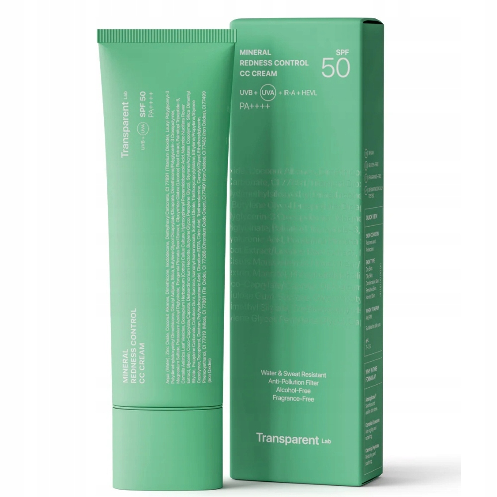 Transparent Lab Mineral Redness Control CC Cream Spf 50 , 45 ml