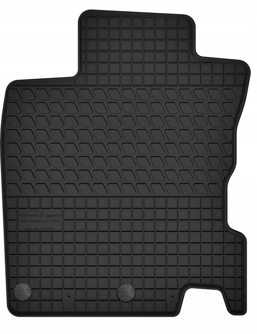 dywanik gumowy kierowcy stopery do: Nissan Qashqai II J11 crossover (2013