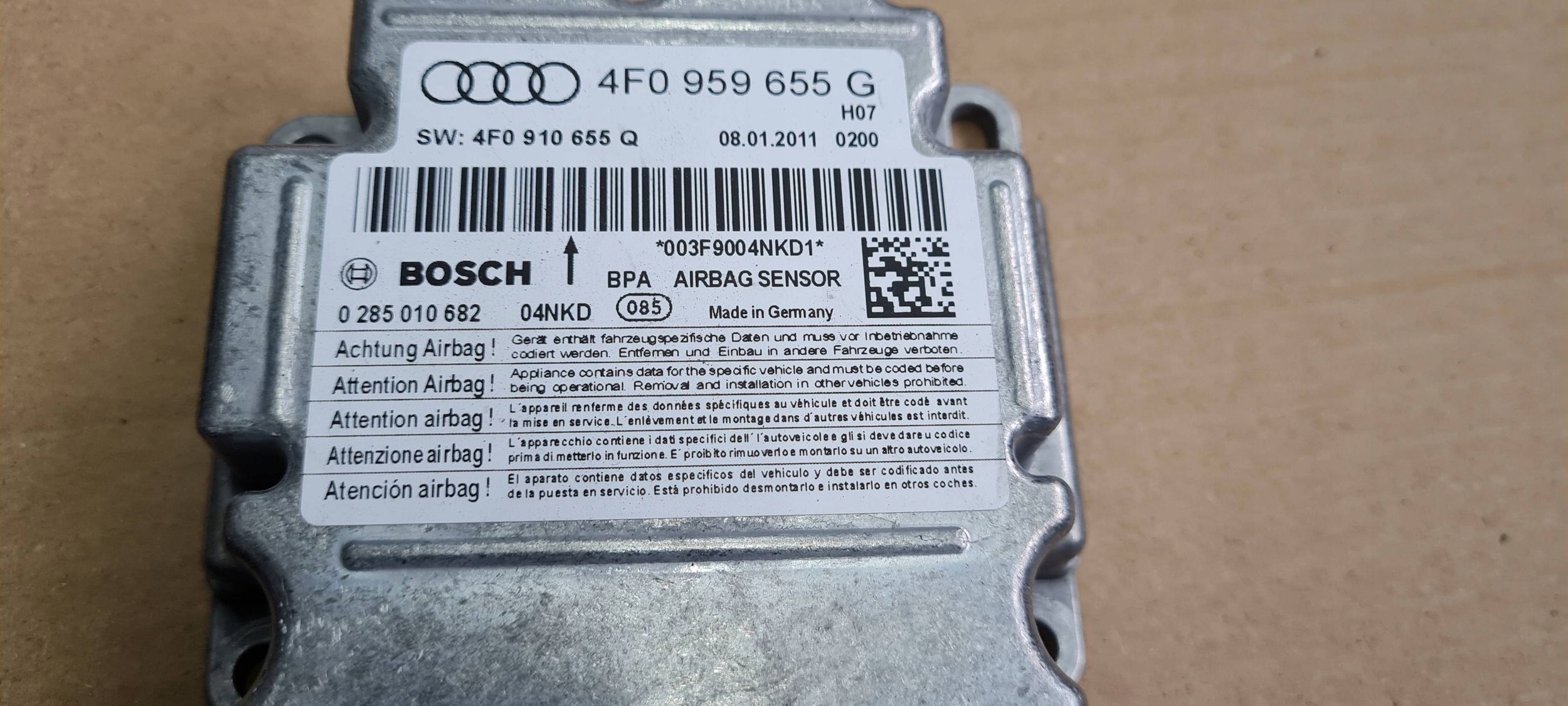 A6 C6 LIFT modulo SENSOR airbag airbag 4F0959655G