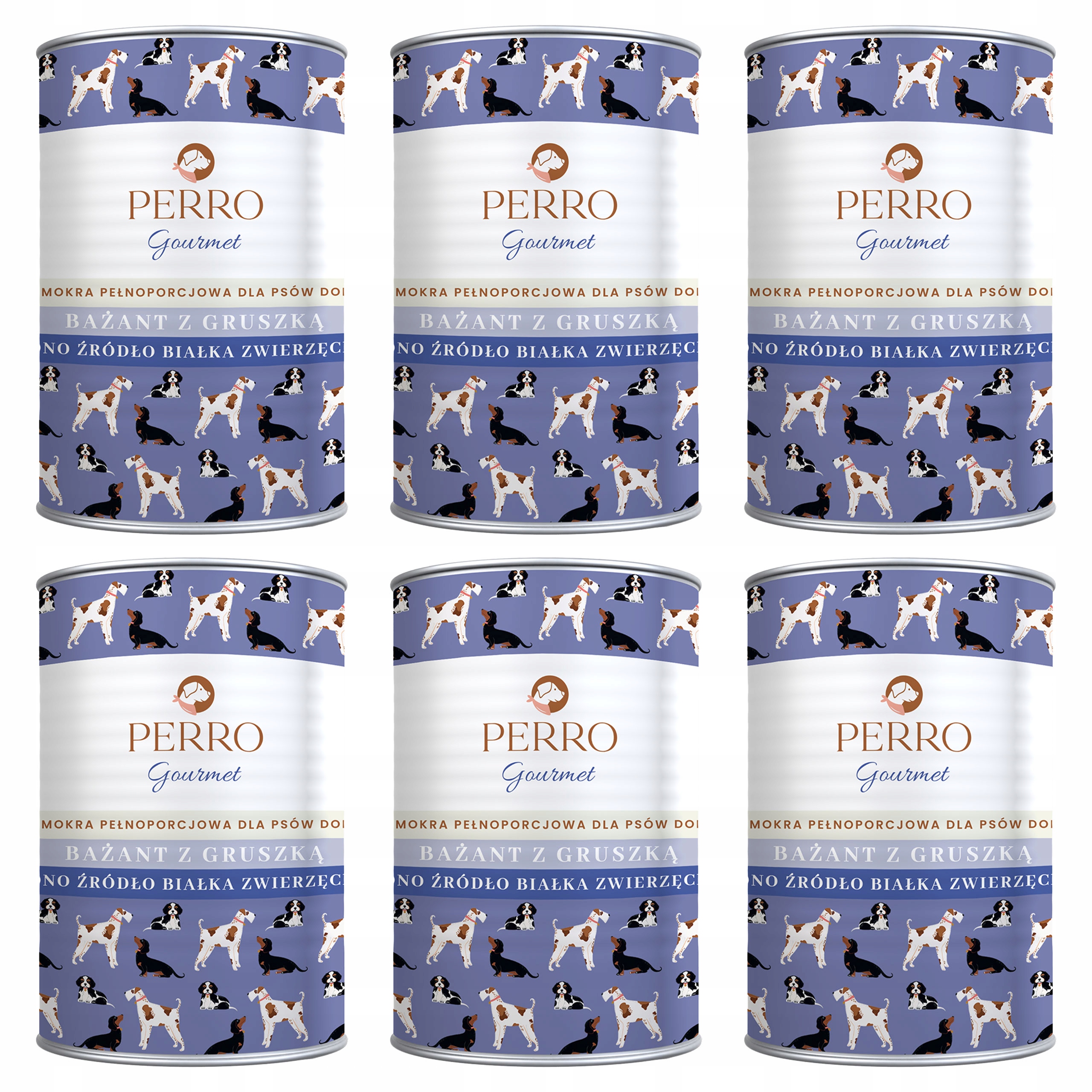 Levně Perro Gourmet Monoproteinové Krmivo pro psy Bažant s hruškou 6 x 400 g