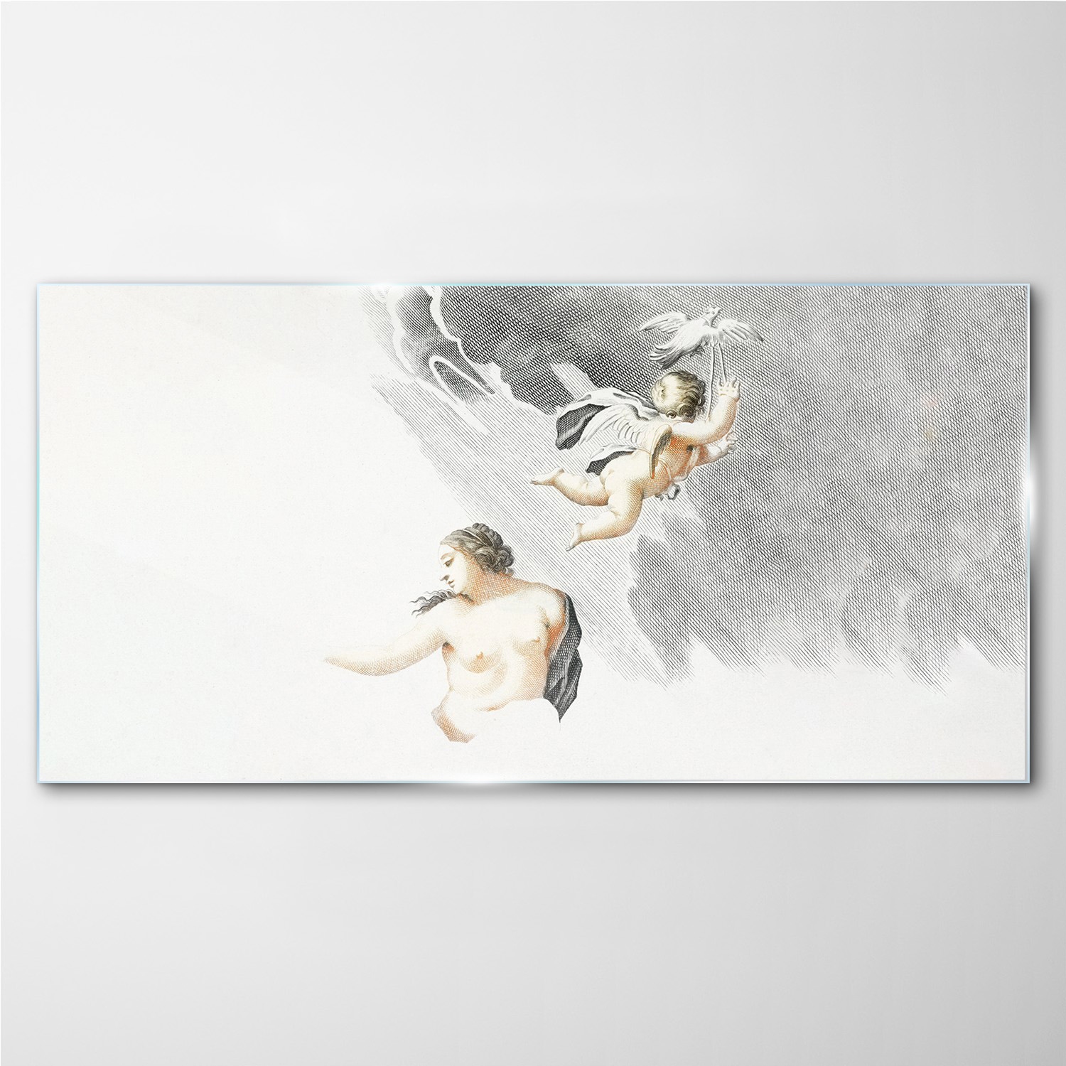 

Szklany obraz na ścianę Anioły vintage 100x50 cm