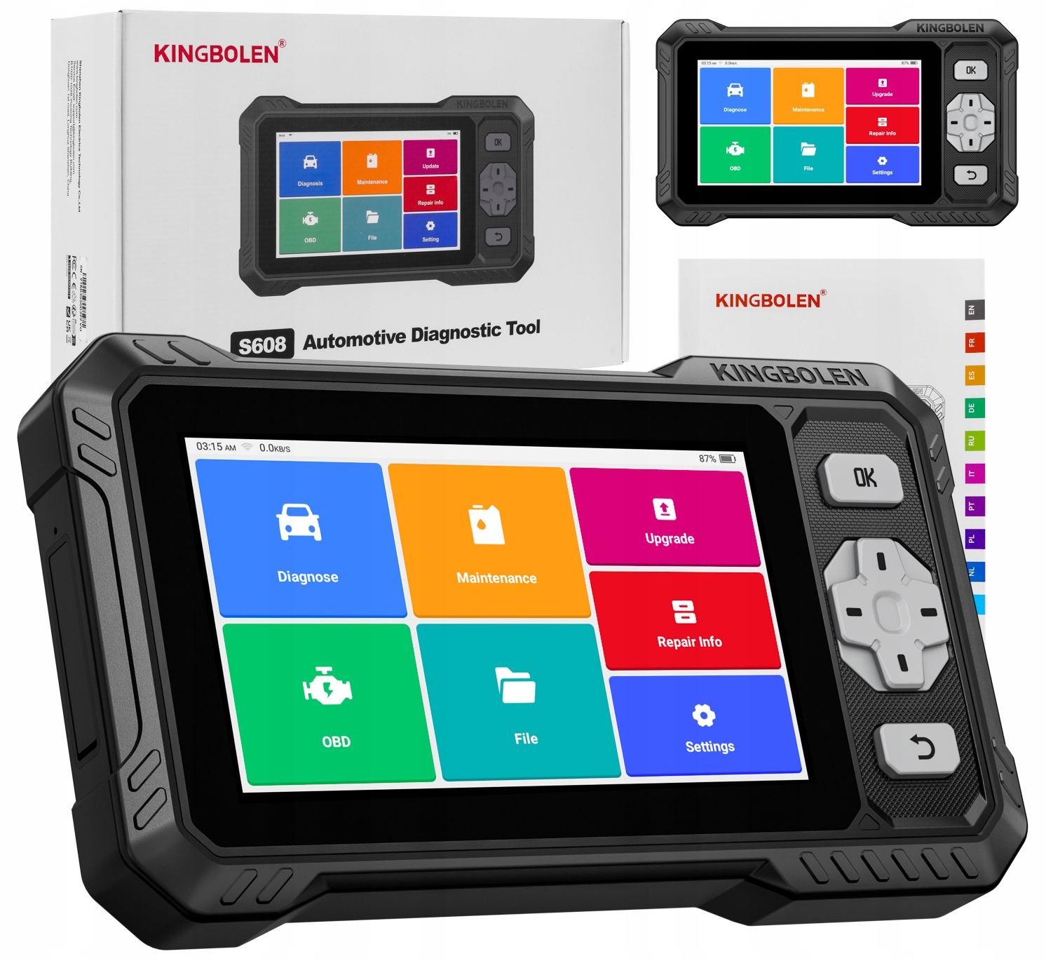 Tester Skener Diagnostické Rozhranie OBD2 Kingbolen S608 Aktualizácie Pl