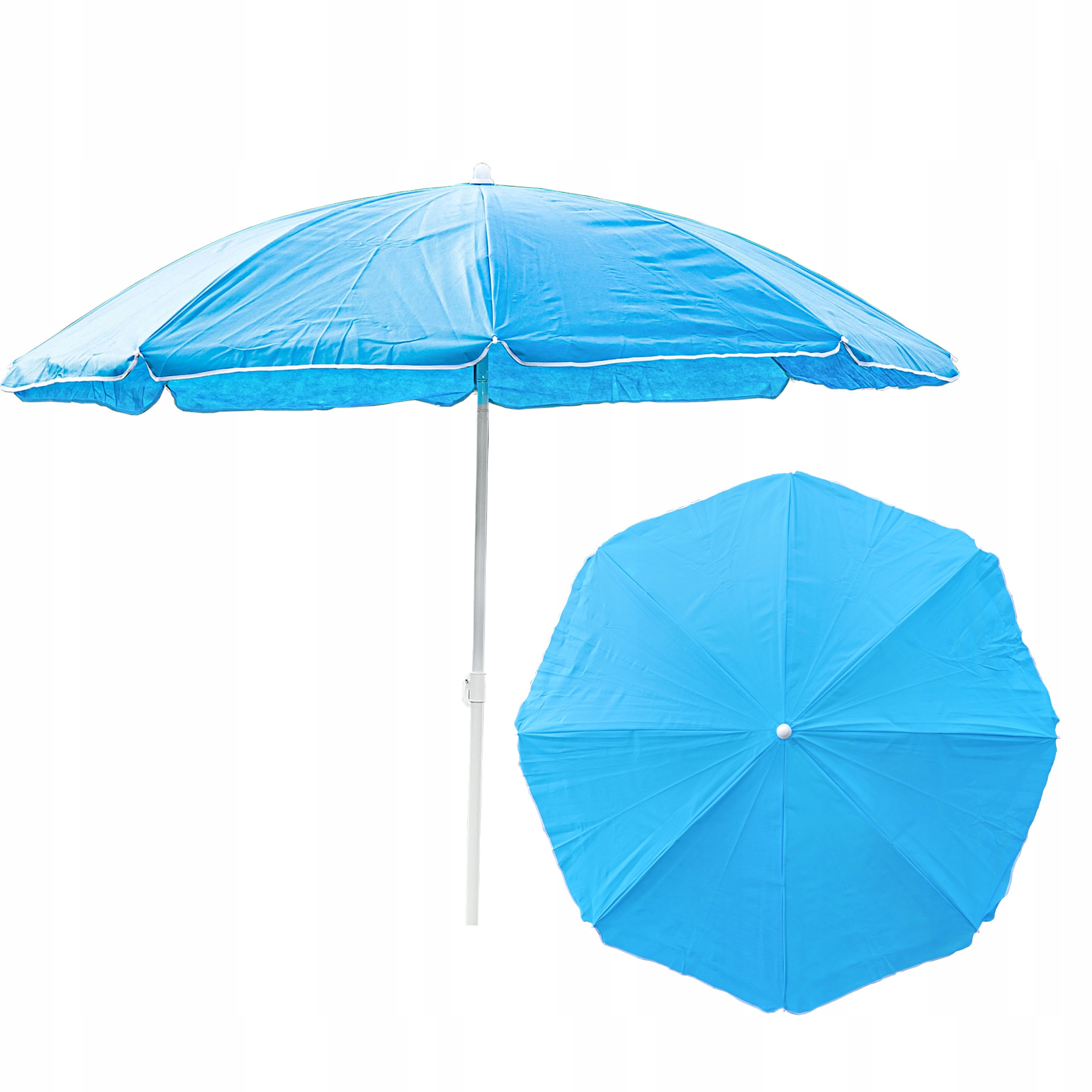 

Parasol Ogrodowy Plażowy ø180cm Niebieski Lekki