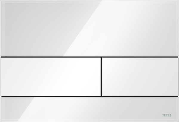 Tece Tlačítko Tece Square, Sklo/bílý Plast