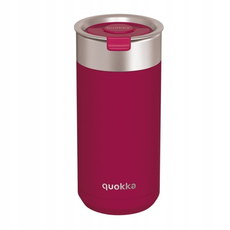 Quokka Boost Maroon, kubek termiczny ze stali nierdzewnej, z sitkiem, 400ml