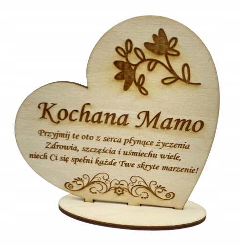 

Duża statuetka w kształcie serca Dzień Mamy Love