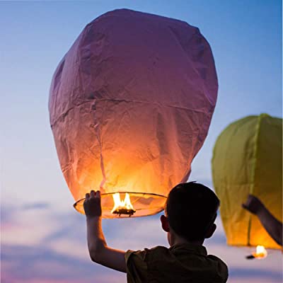 BIAŁY LAMPION ŚLUB WESELE SZCZĘŚCIA LATAJĄCY LAMPIONY DUŻY EAN (GTIN) 5901157450104