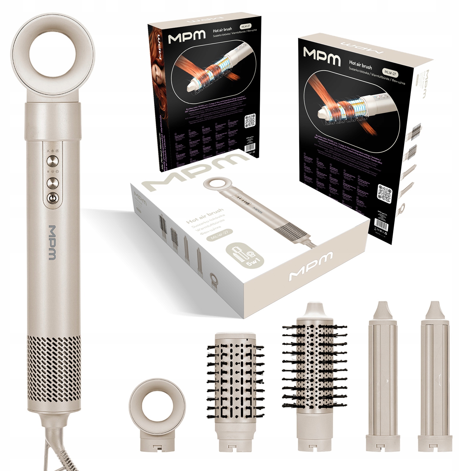 Sušička na vlasy s vysoušečem vlasů sada GLOW&flow Mpm MLW-27