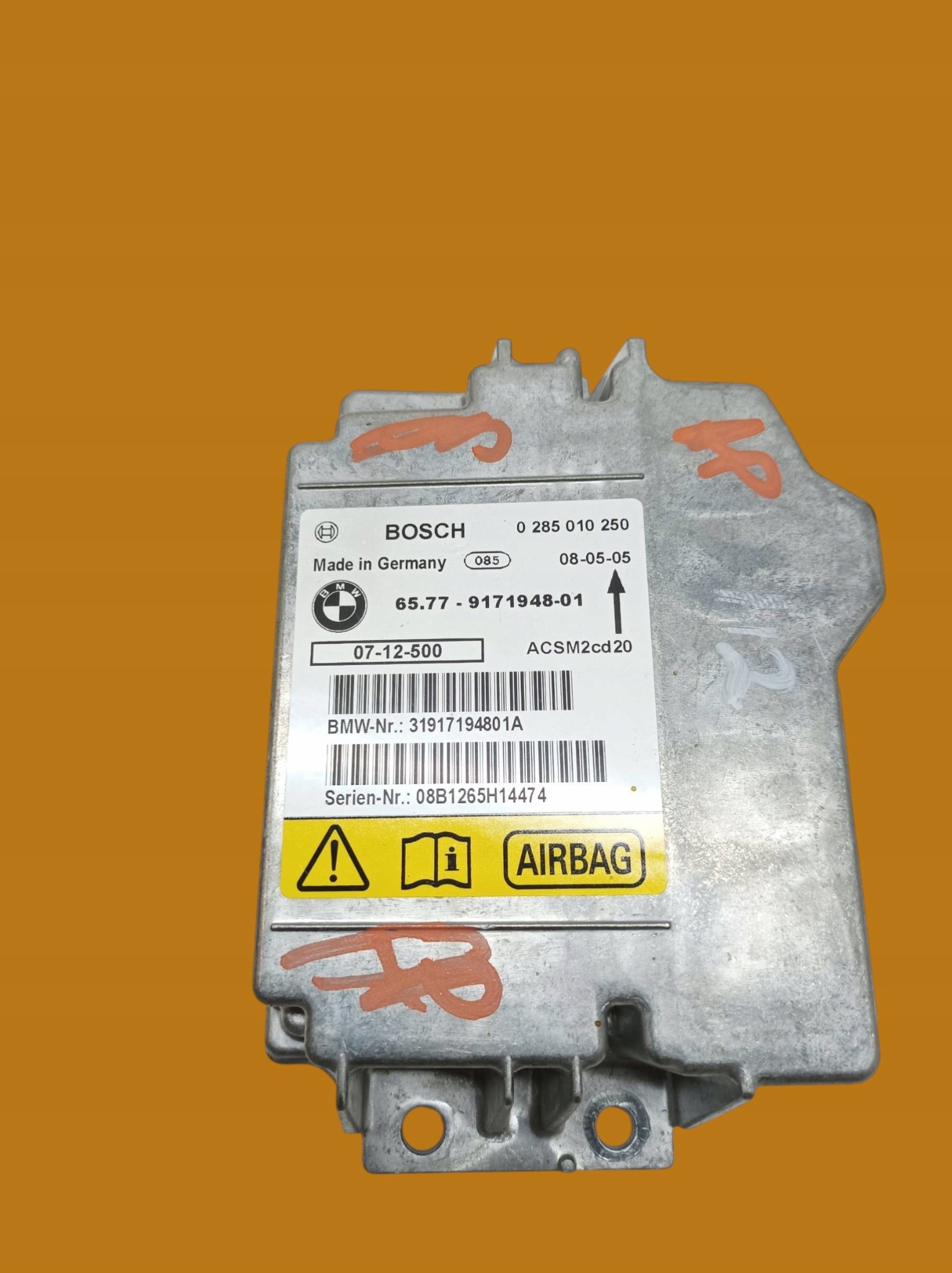 SENSOR airbag 9171948 Bmw X5 II (2006-2013) E70