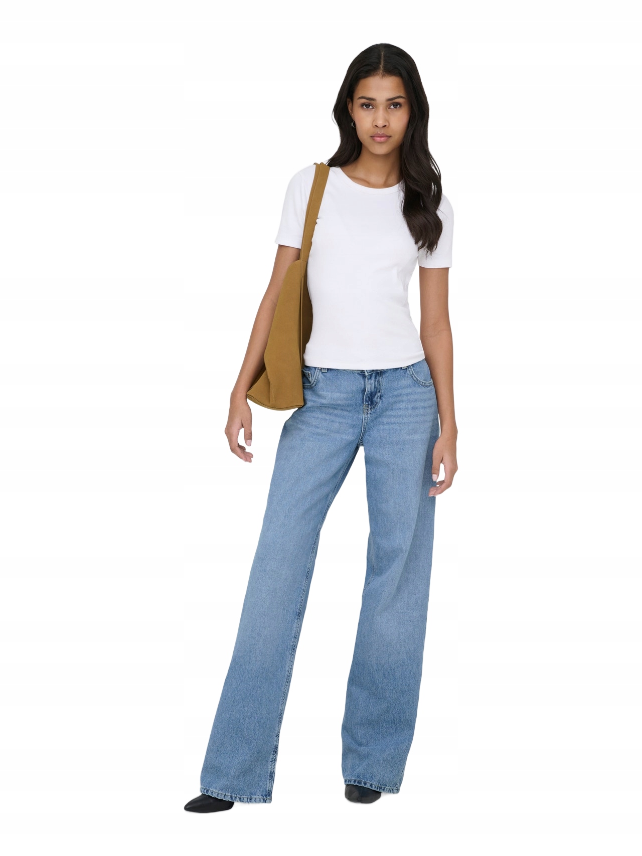 Only Džíny Mom Jeans Vysoký Stav Světle Modré Bavlna L/30 6BA