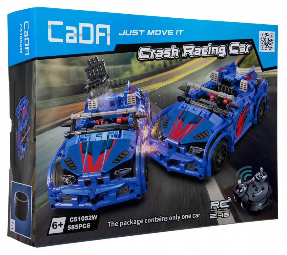 KLOCKI RC CADA TECHNIC AUTO WYŚCIGOWE ZDALNIE STEROWANE 585 EL. C51052W Bohater brak