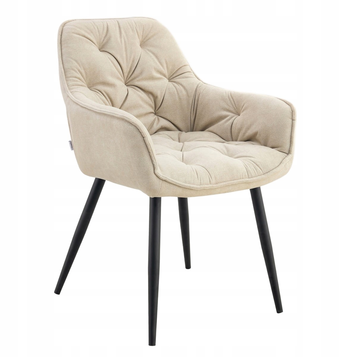 Stolička Fussy v látke béžová 57x63x84 cm Homla