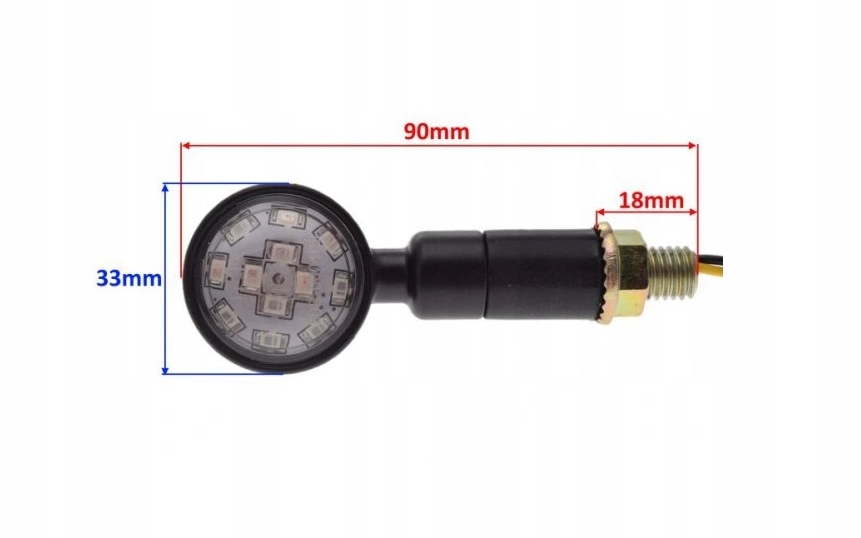 KIERUNKOWSKAZY CZARNE DIODY LED KPL. 2 SZT Producent WZMOTO