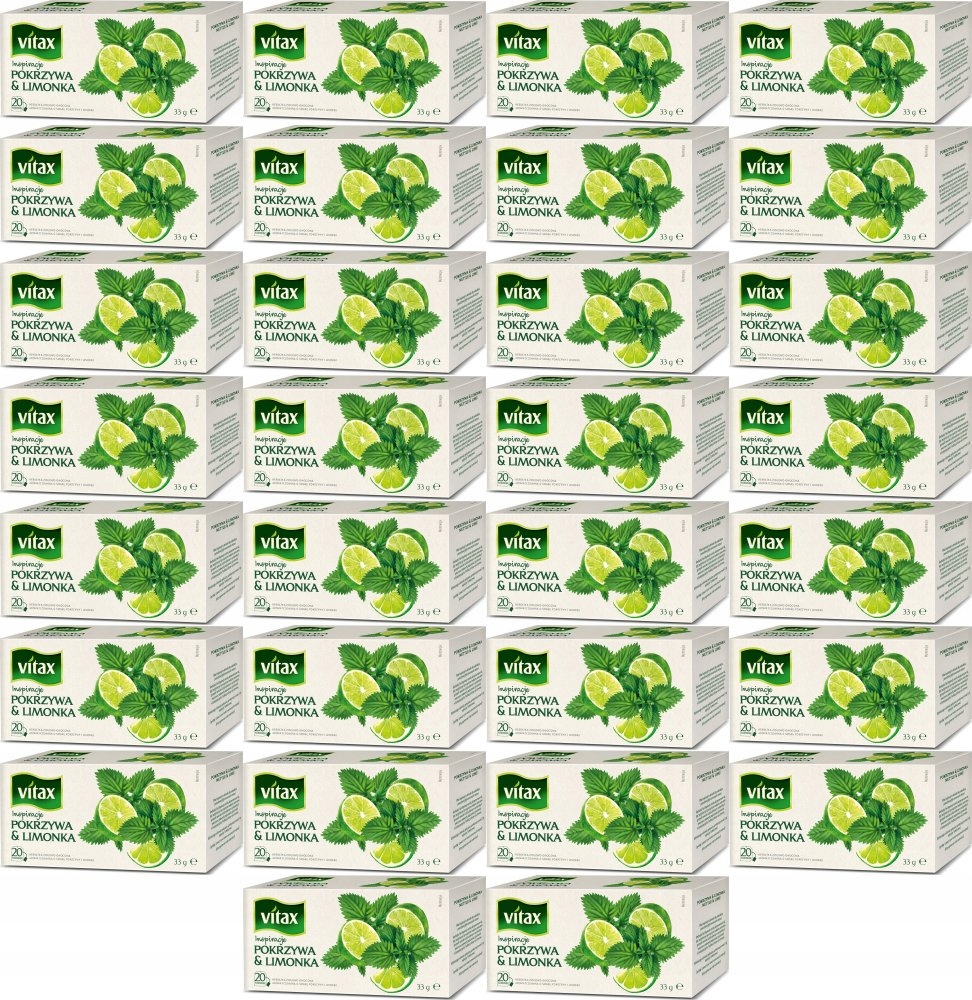 Vitax Herbata pokrzywa limonka 20 szt torebki x36