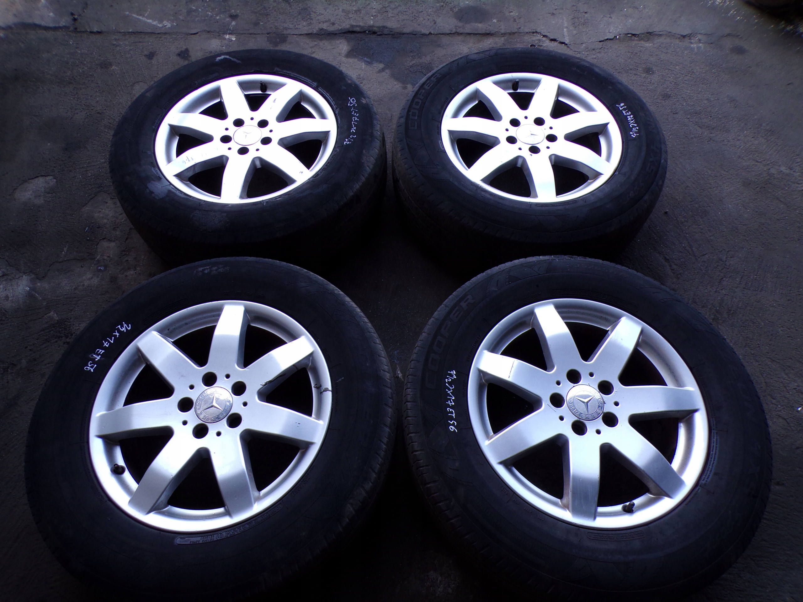 4× Обід алюміній Mercedes-Бензин OE 8.5