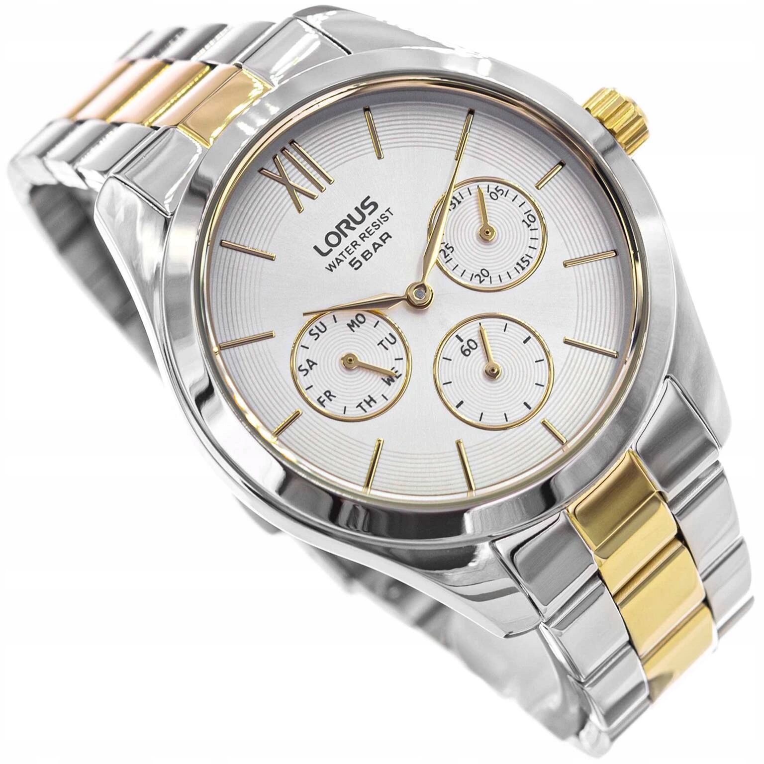 Dámské Hodinky Lorus RP653DX9 Stříbrno-zlaté Na Náramku Datumovka 50 M