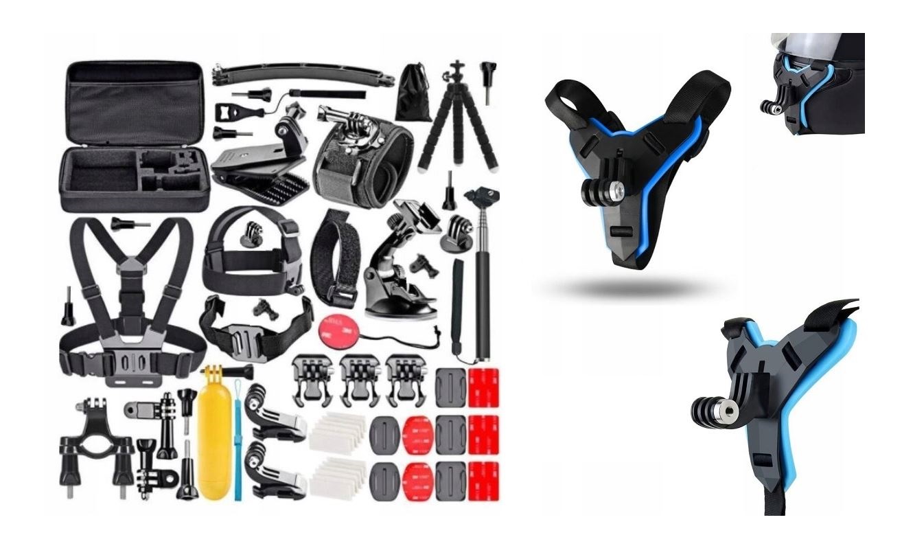 Extrémní XXL Sada pro GoPro 13-4 Držák na přilbu Osmo Dji Action