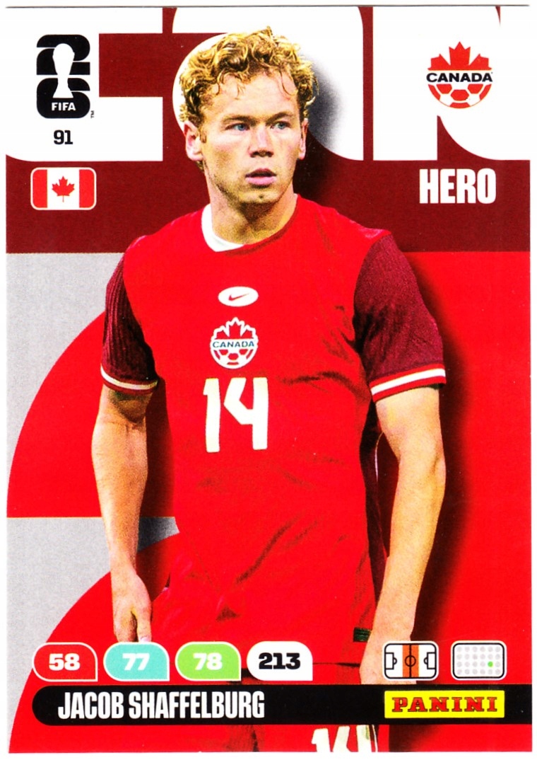 Karta Kolekcjonerska Panini Fifa World Cup 2026 Core Jacob Shaffelburg 91