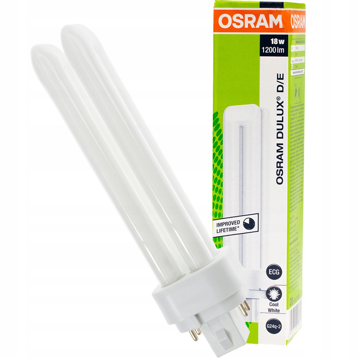 

Świetlówka Żarówka G24Q-2 Dulux D/e 18W/840 Osram