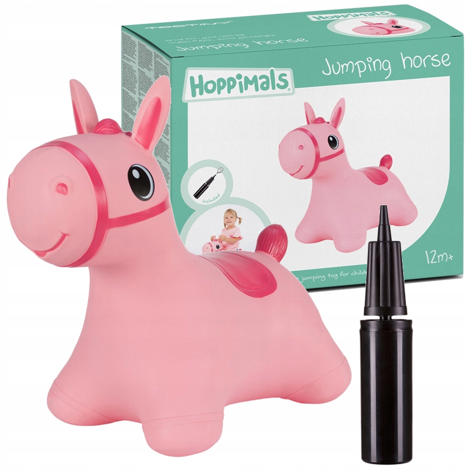 

Gumowy skoczek Hoppimals konik różowy pompka