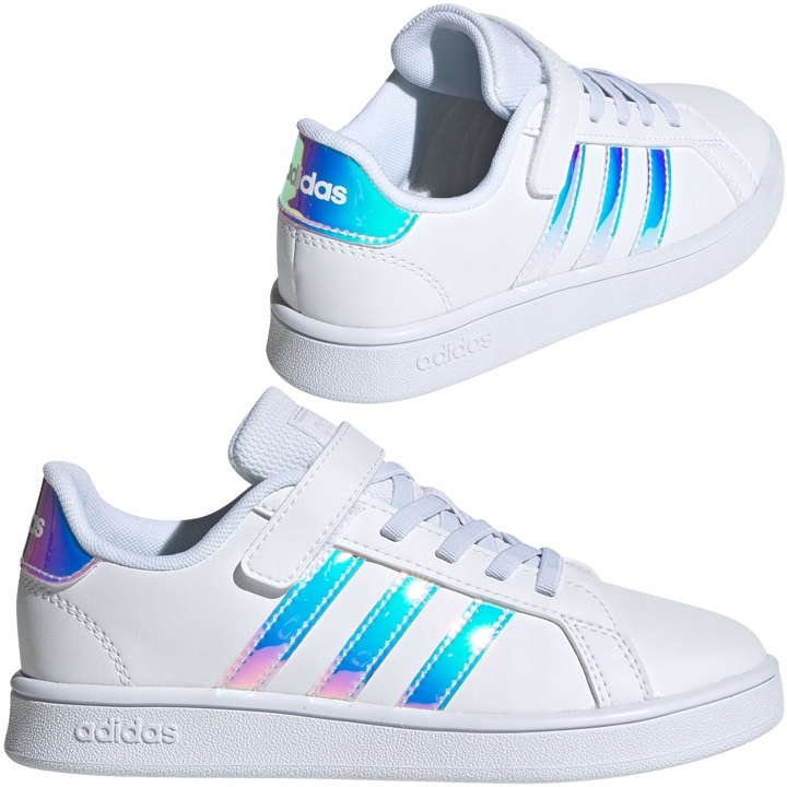 

Dziewczęce Buty Adidas Dziecięce Rzep Holo Trampki