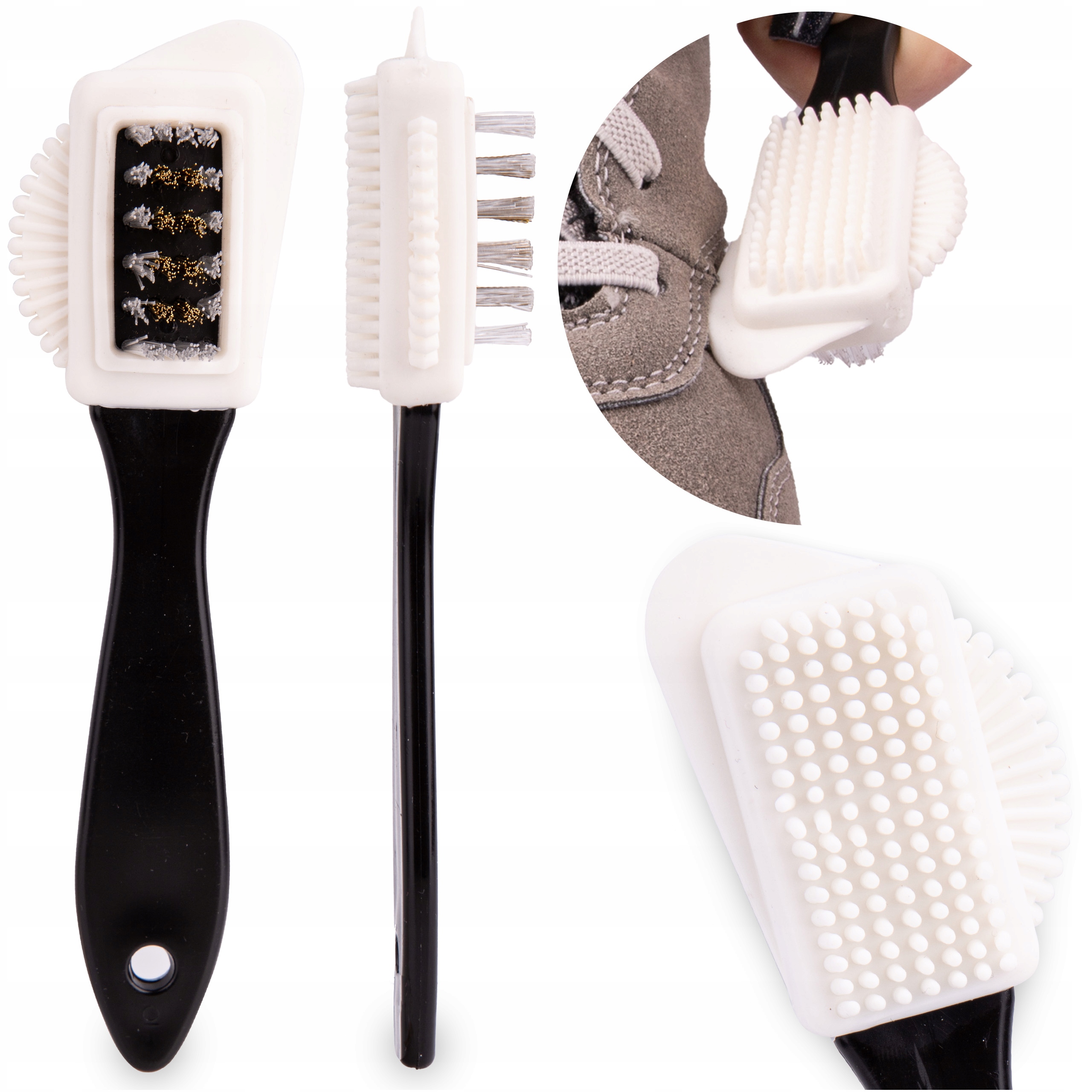 Szczotka do butów MOSIĘŻNY DRUT do ZAMSZU I NUBUKU Rodzaj włosia syntetyczne