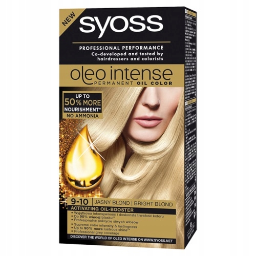 Promocja Syoss Oleo Intense farba 9-10 Jasny Blond wyprzedaż przecena
