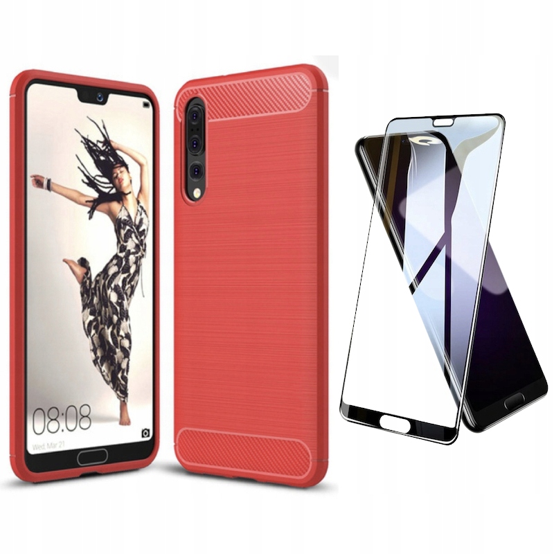 

Etui Pancerne Carbon do Huawei P20 Pro + Szkło 5D