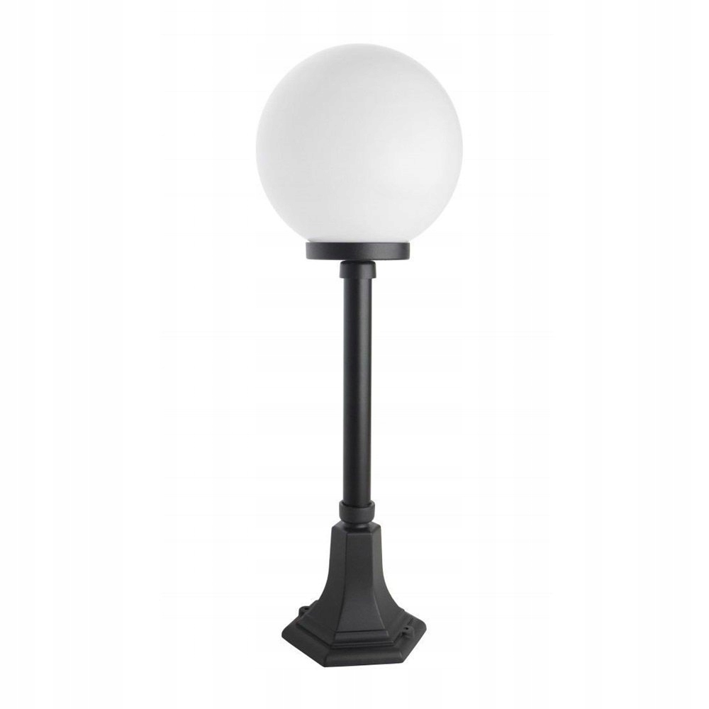 

Czarna lampa zewnętrzna stojąca kula ogrodowa 73cm
