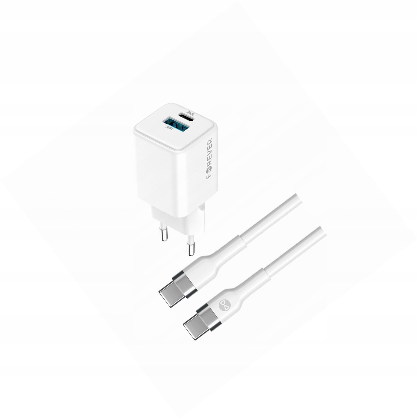 Szybka ładowarka GaN 20W 2 wejścia Usb i Usb-c z kablem do Google Pixel 7