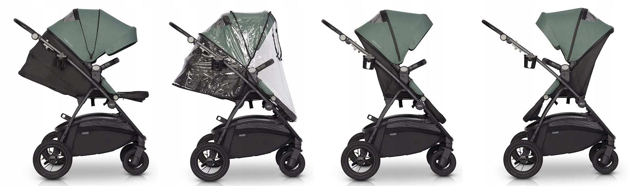 WÓZEK OPTIMO AIR EASY GO 2w1 TORBA PRZÓD TYŁ ROSE Zestaw 2w1