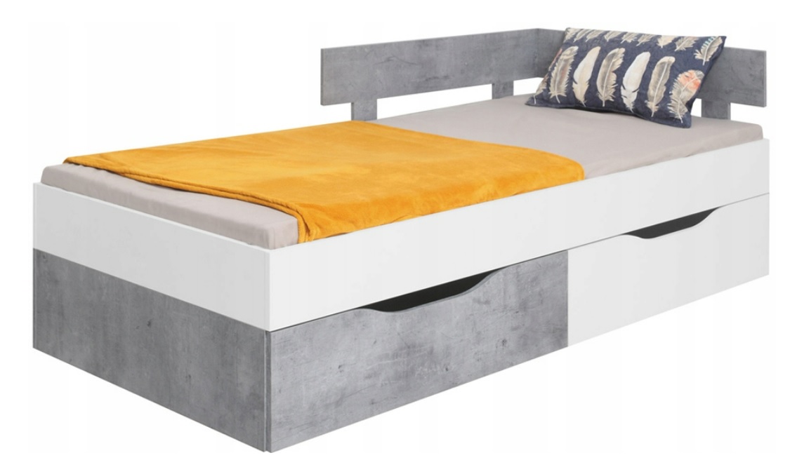 łóżko dziecięce 90 pojedyncze szufladami Sigma 15