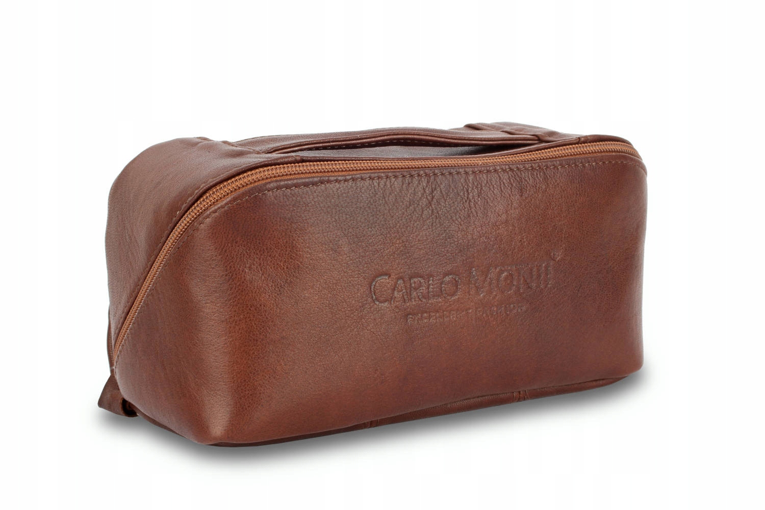 Elegantní Rozkládací kožená kosmetika z přírodní kůže Hnědá KOS2-BR