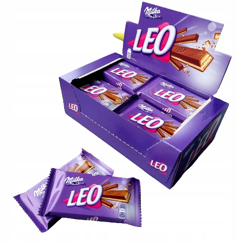 Milka Leo 33,3g Wafelek Przekładany Kremem W Mlecznej Czekoladzie