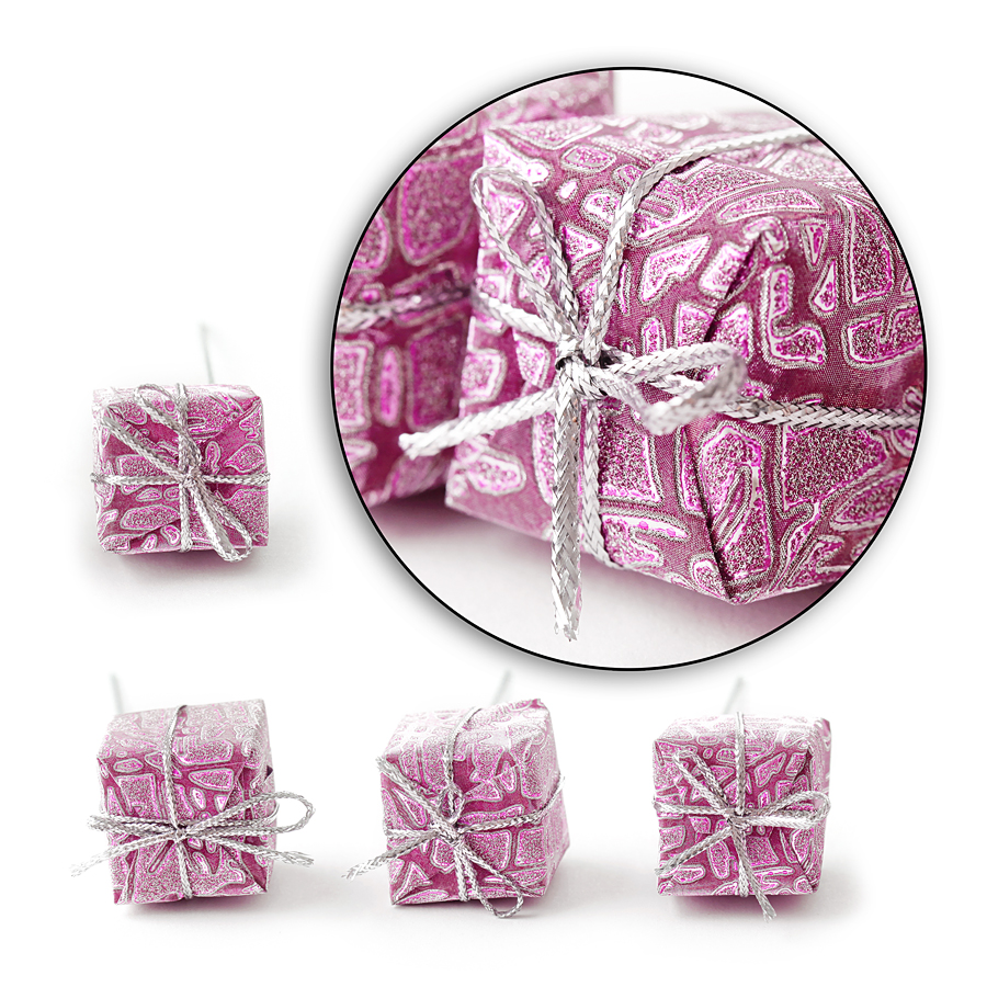 

Prezencik na piku pink różowe 2,5cm 4szt stroik
