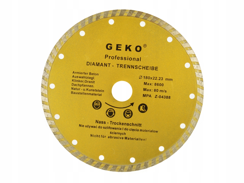 

Geko Tarcza Diamentowa 180mm Do Betonu Cegły Turbo