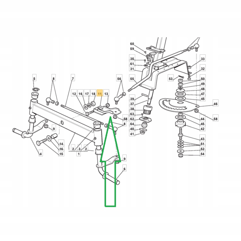 DŹWIGNIA DRĄŻKA VIKING MT545 MT585 SOLO 560 561 ALPINA MOUNTFIELD CASTEL Marka Viking