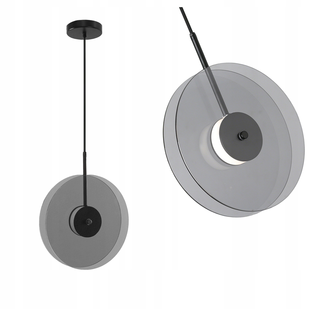 Závěsná vertikální lampa Casy skleněná kouřová Led Cct do obývacího pokoje Light Prestige