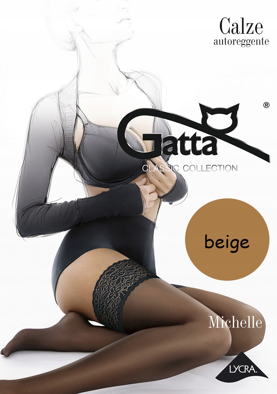 

Gatta pończochy samonośne Michelle beige 3/4