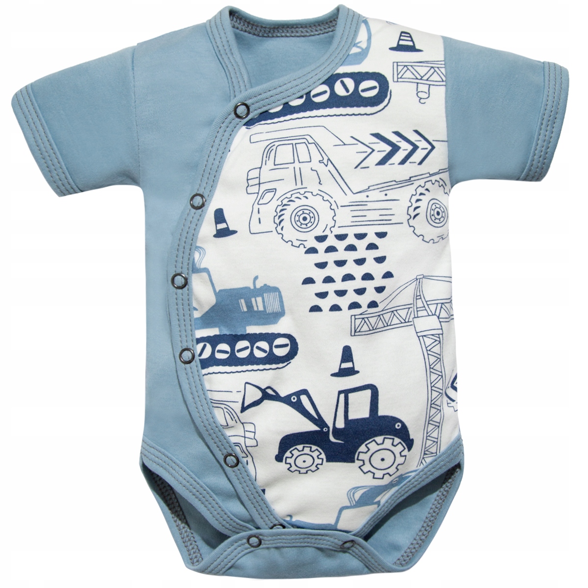 

Body niemowlęce Rozpinane Krótki Rękaw koparki 68