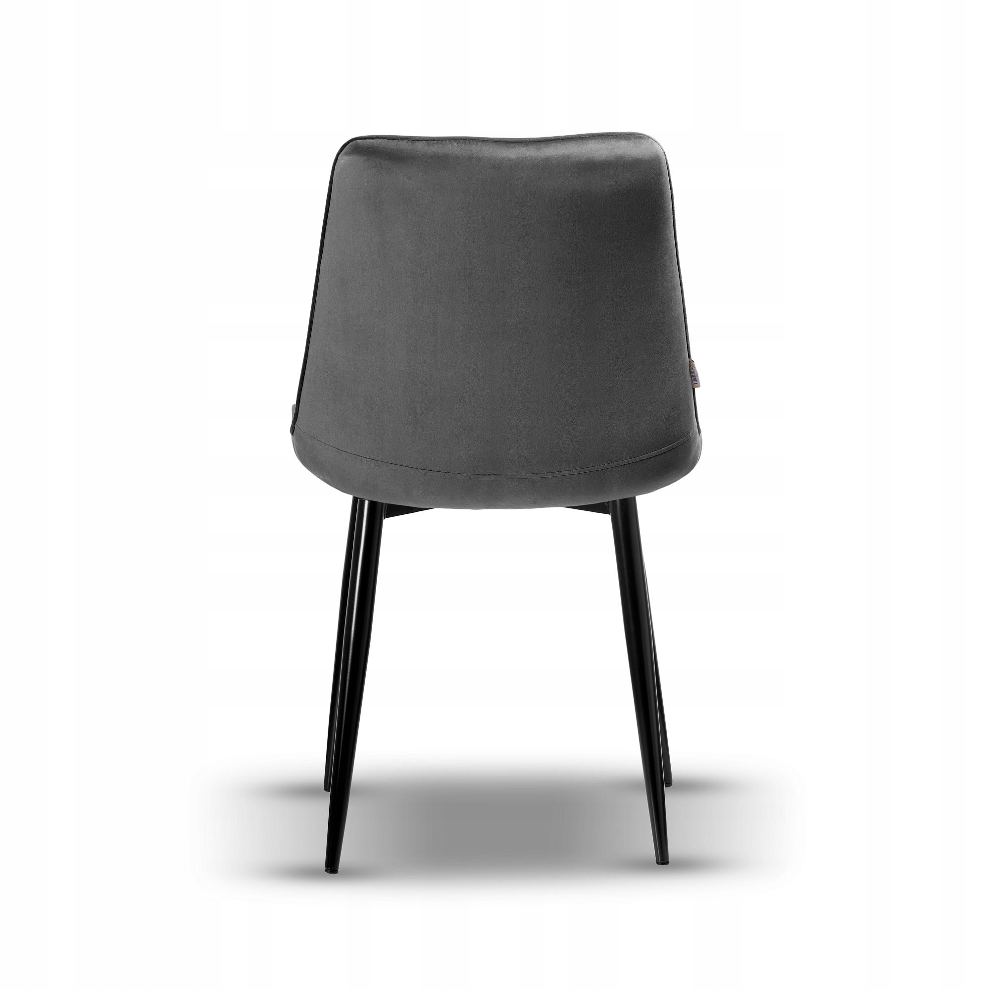 ELEGANCKIE TAPICEROWANE KRZESŁO IKAR SZARE VELVET Szerokość siedziska 50 cm