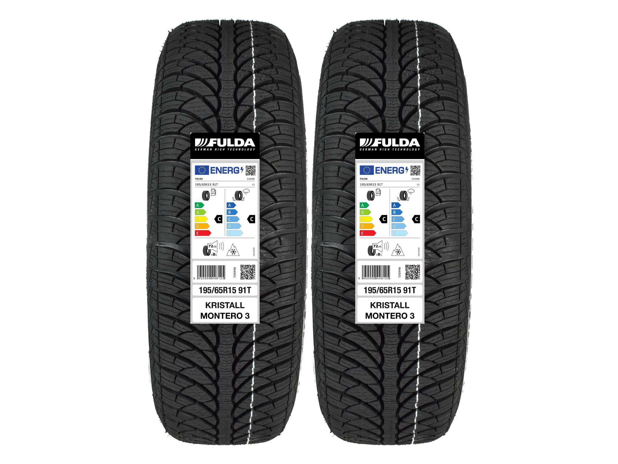 2 Opony zimowe 195/65R15 Fulda Montero 3