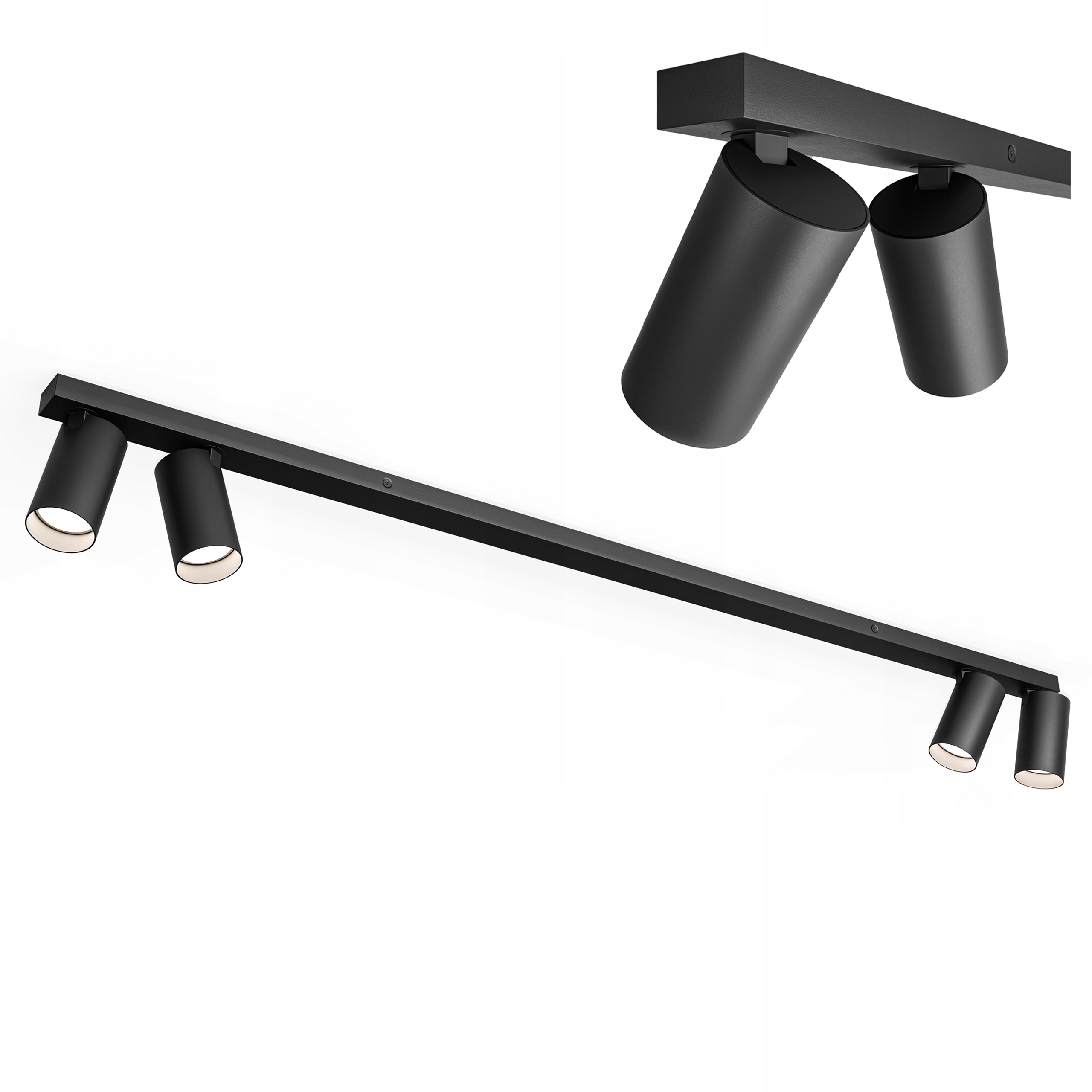 Oprawa Natynkowa Halogenowa Led Lampa Sufitowa 4X GU10 Spot Tuba Ruchoma