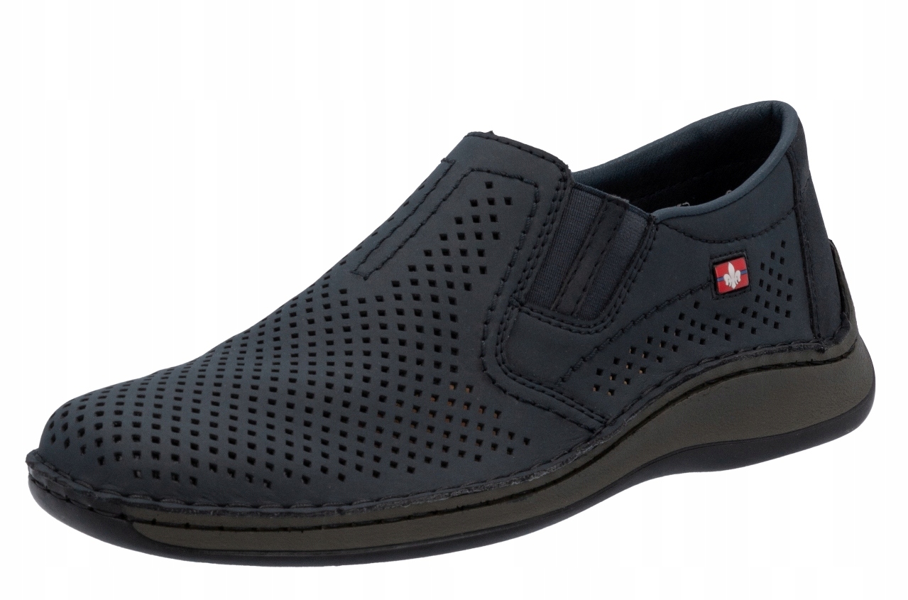 Rieker 05297-14 vel.43 modré pánské nazouvací polobotky