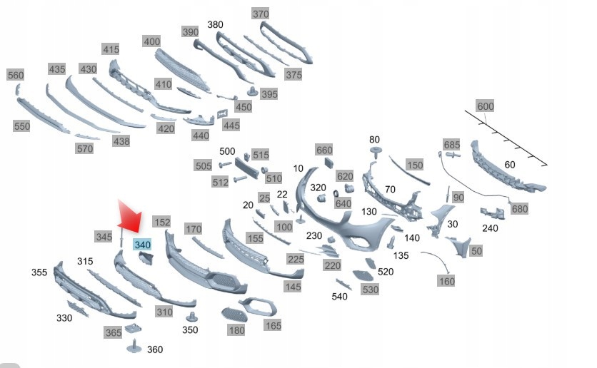 Volant Vzduchu Mercedes Glc A2538851202 Mercedes Oe