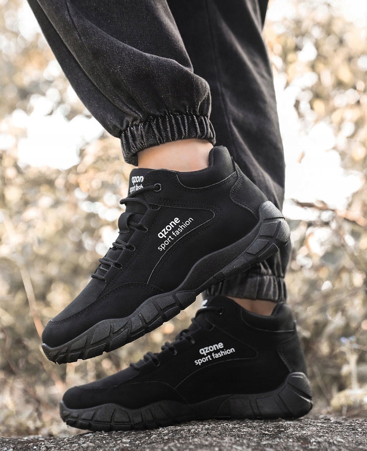 CZARNY LEKKIE CASUAL MĘSKIE TREKKINGOWE BUTY SPORTOWE WYGODNE R.40 Rozmiar 40