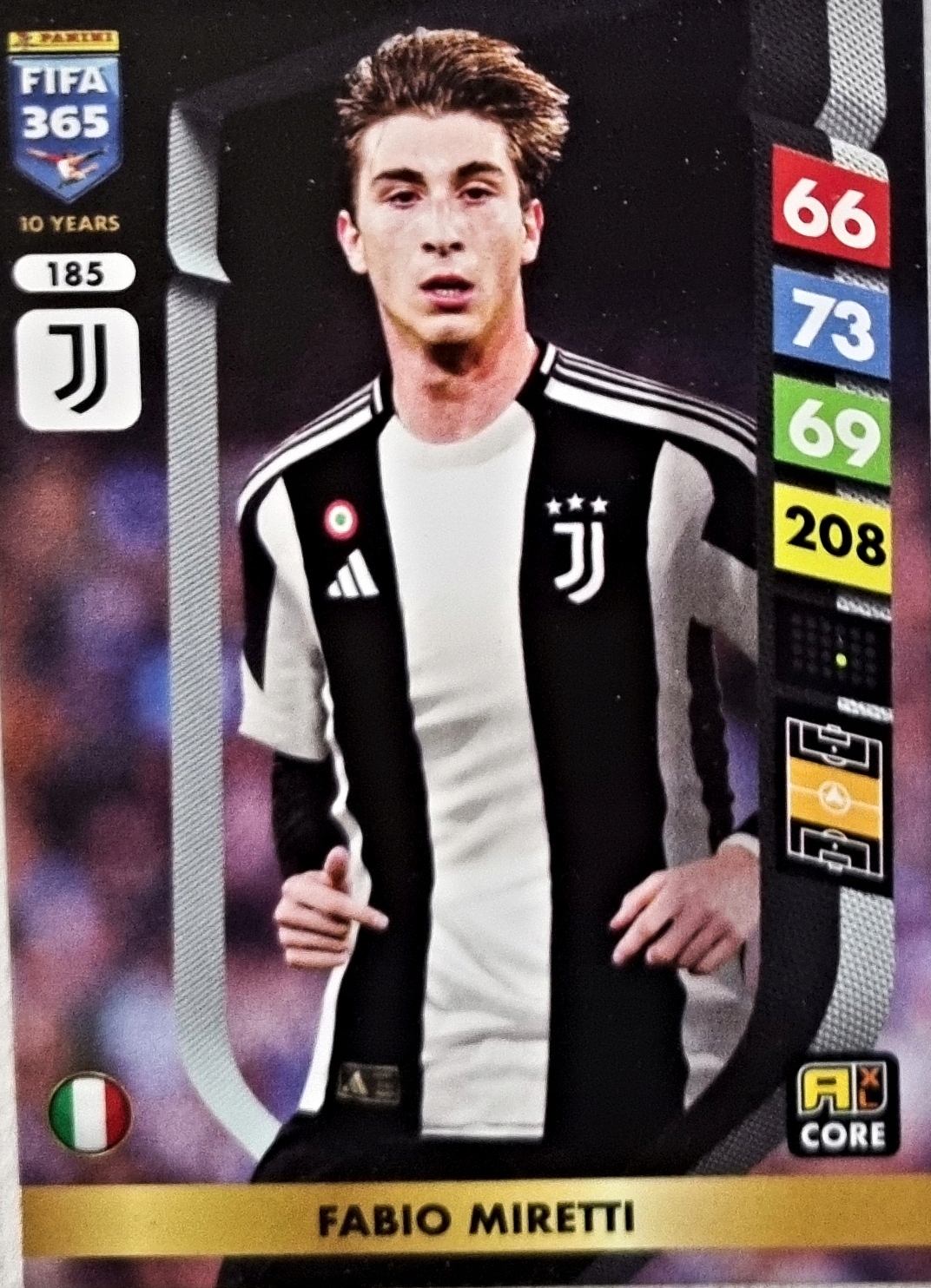 Panini Fifa 365 2025 Core 185 Fabio Miretti Juventus