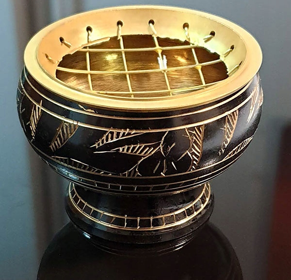 

Mosiężny palnik Kadzielnica do spalania węgl żywic